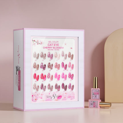 Cre8tion Cat Eye Cherry Blossom Kit - 24 Colors Set (#318 - #341)