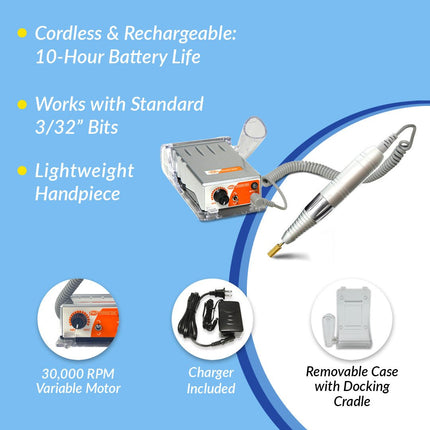 Medicool - Pro Power 20k Portable Nail Drill (Silver/White)
