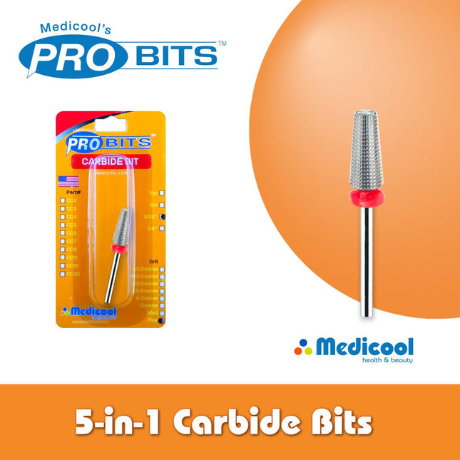 Medicool - 5 in 1 Carbide Bits for Nails 3/32-(CC22)