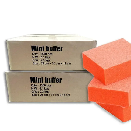 Mini Buffer 80/100 - White/Orange (1500pcs/case) - TTT Nails Supply