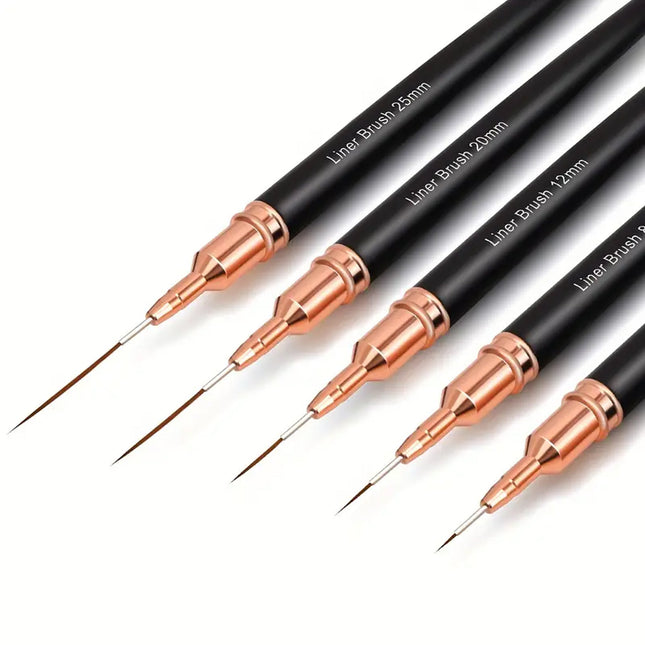 Nail Art Liner Brush Ultra Thin (Set 5pcs)