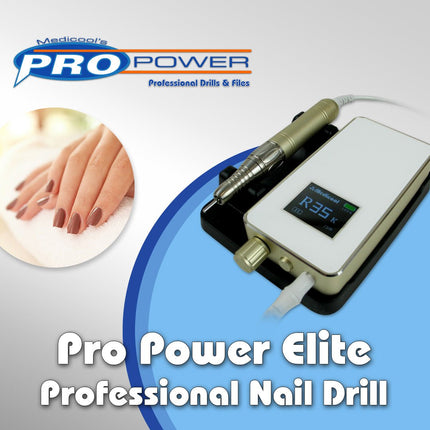 Medicool Pro Power Elite Nail Drill – 35,000 RPM Rechargeable Professional E-File (Portable/Desktop)