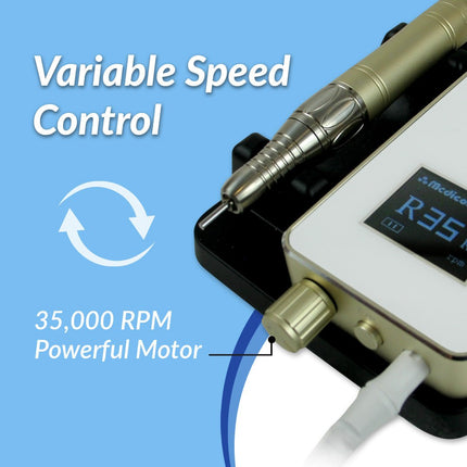 Medicool Pro Power Elite Nail Drill – 35,000 RPM Rechargeable Professional E-File (Portable/Desktop)