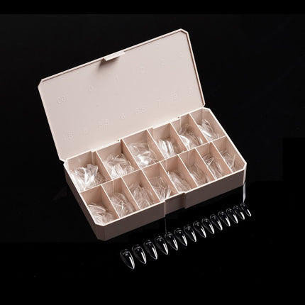 iGel PRO-X Soft Gel Nail Tips 08 - Natural Stiletto Medium (600 pcs)