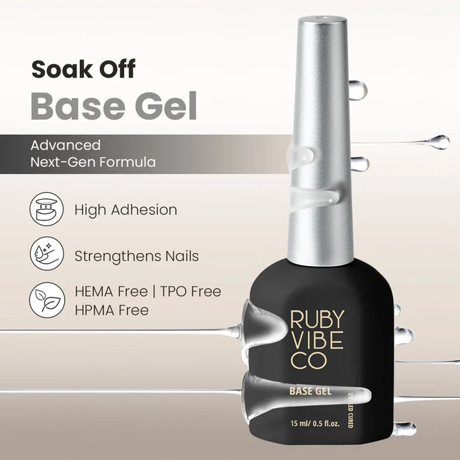 Ruby Vibe Co - HEMA-Free & TPO-Free Soak Off Base Gel