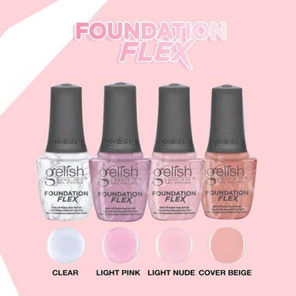Gelish - Foundation Flex 15ml (Clear, Pink, Nude, Beige)