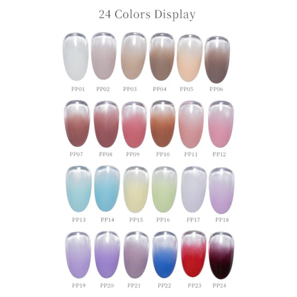 Vinimay Air Cushion Pat Pat Gel - Full Set 24 Colors w/ 1 Counter Display, 1 Patpat Sponge Box & 1 Grab Clip