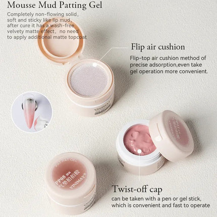 Vinimay Air Cushion Pat Pat Gel - Full Set 24 Colors w/ 1 Counter Display, 1 Patpat Sponge Box & 1 Grab Clip